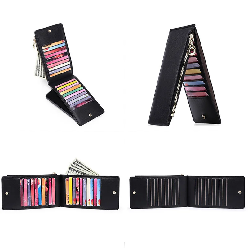 

Zency PU Leather Simple Wallets Female Casual Regular Long Purse Ladies Hasp Zipper Coin Purse Credit Card Holders Clutch Purse