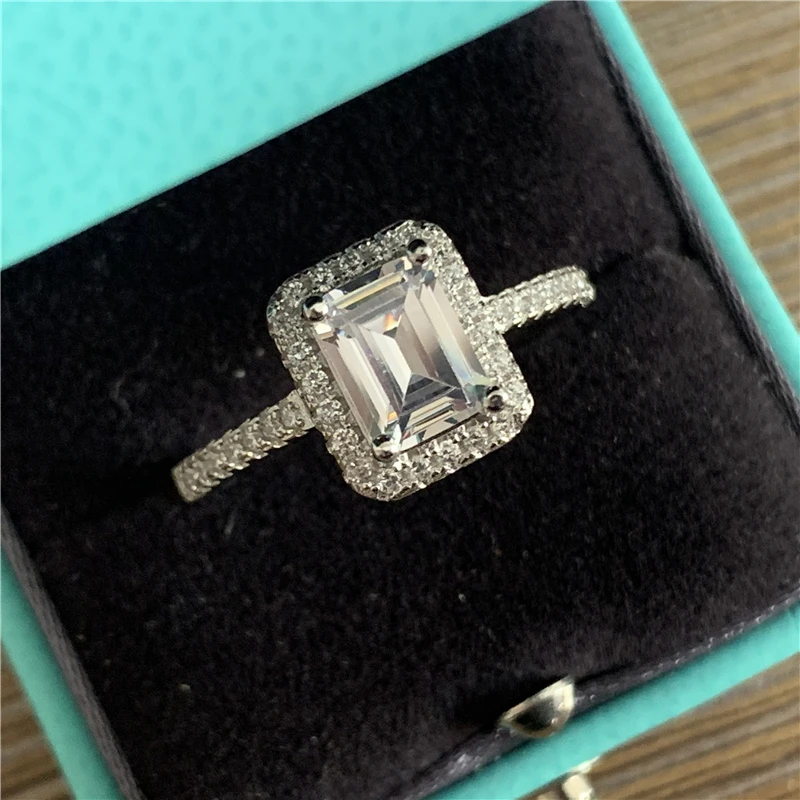 Обручальные свадебные кольца из стерлингового серебра 925 пробы для женщин набор