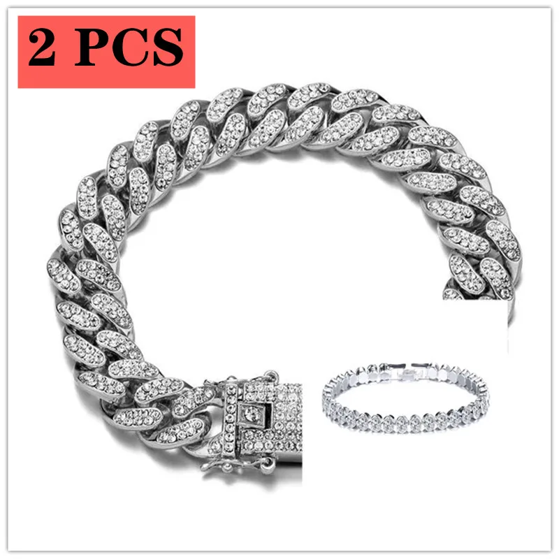 

HipHop Rock Bracelet for Men Cuban Link Chain Sliver Gold Bracelets for Women Unisex Wrist Jewelry Punk Chain Gifts Wholesale