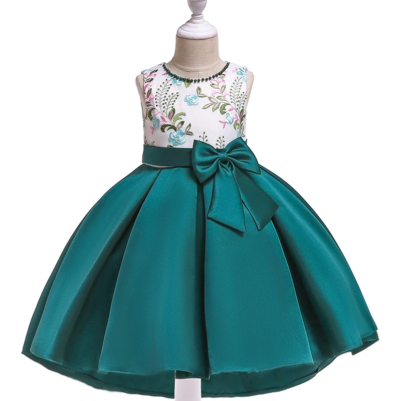 Платье для девочек элегантное платье принцессы с бантом Детская Вечеринка