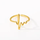 Женское кольцо из нержавеющей стали, с рисунком сердца