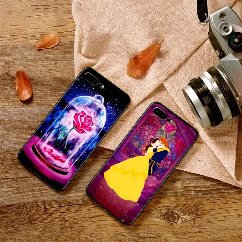 Красавица и Чудовище Мягкий силиконовый чехол для телефона iPhone XR TPU 5 5SE 6 6S 7 Plus 8Plus