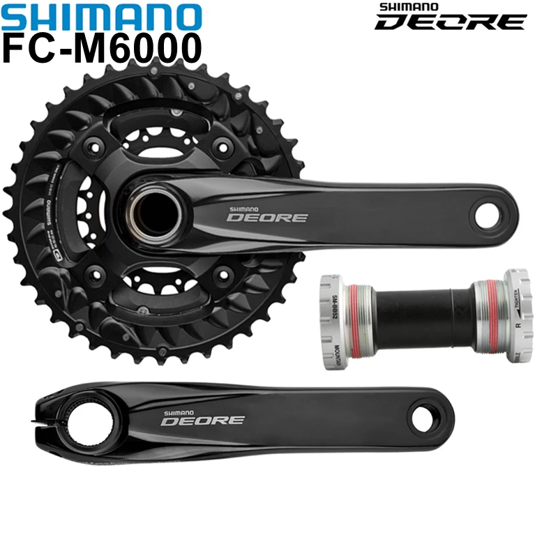 

Shimano Deore FC-M6000 Bike Crankset 40-30-22T/38-28T FC M6000 MTB Bike Chainwheel M6000 Crankset 170mm/175mm BB52