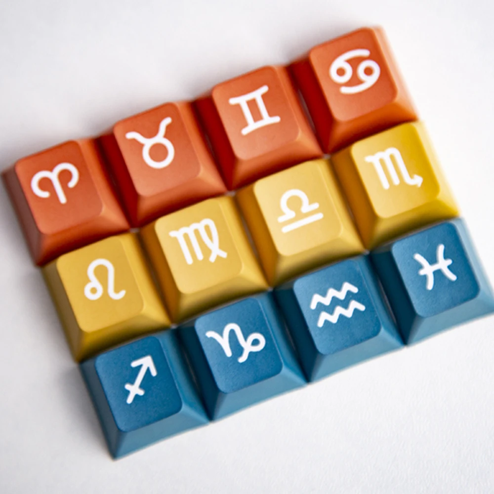 

Aries Taurus Cancer Leo Virgo Libra Scorpio Sagittarius Capricorn Aquarius Pisces Design Keycaps For Cherry Mx Switch Keyboard