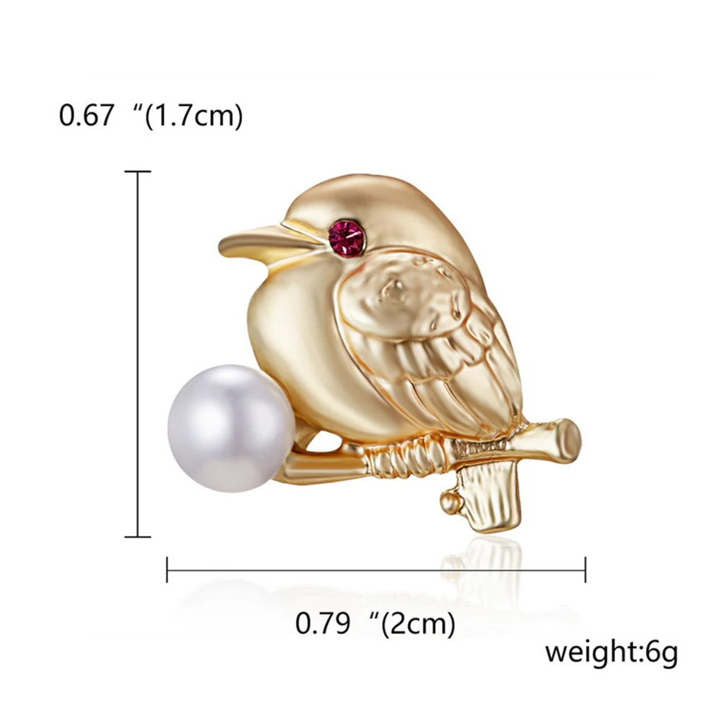 Bird 1 шт., металлическая брошь в форме лошади, милые Мультяшные аксессуары, значки, декоративные броши, булавка на лацкане для женщин и мужчин, ювелирное изделие, подарок - Окраска металла: Bird