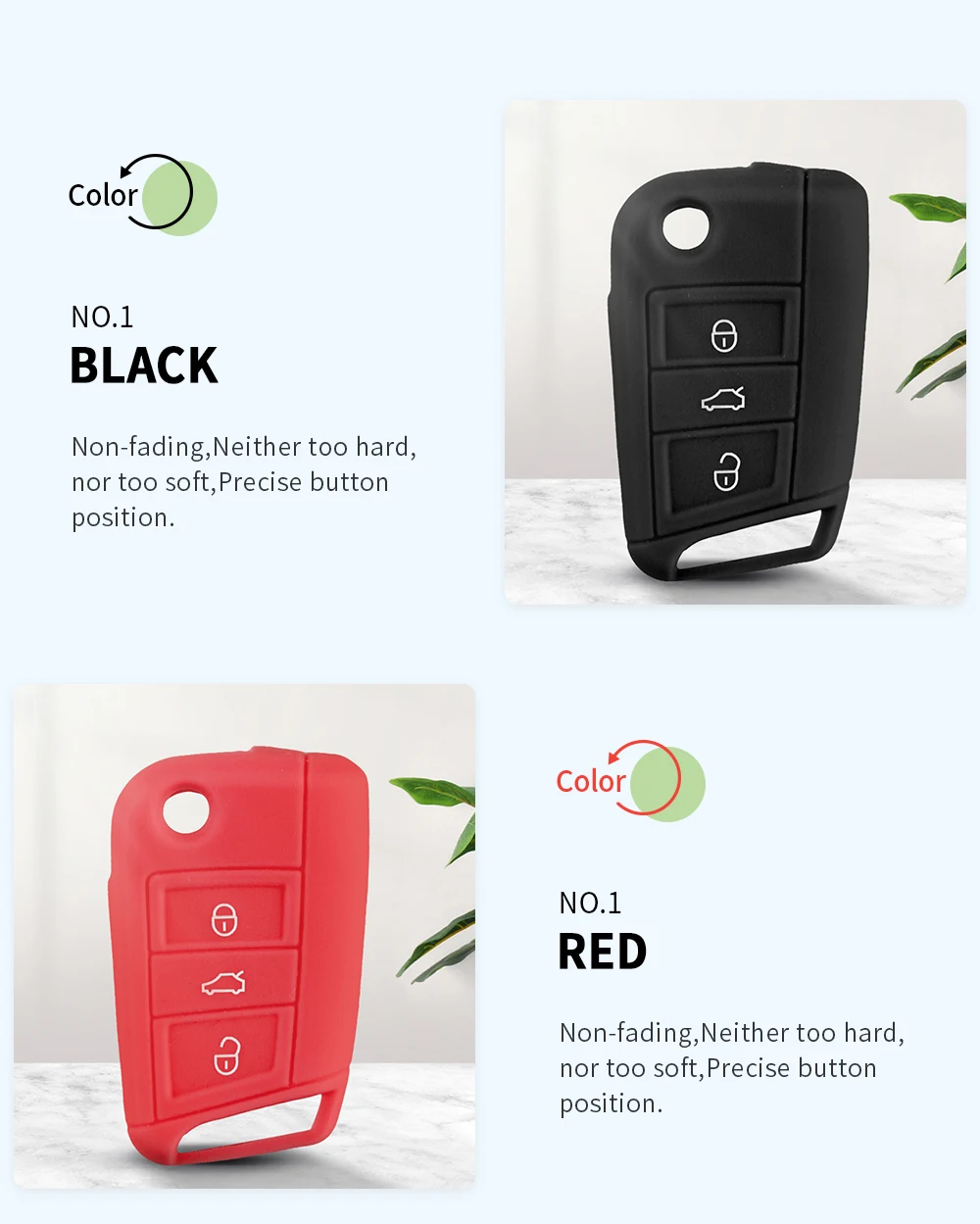 KEYYOU 3 кнопки для VW GOLF MK7 SKODA OCTAVIA SEAT LEON COMBI IBIZA CUPTRA дистанционный ключ силиконовый чехол