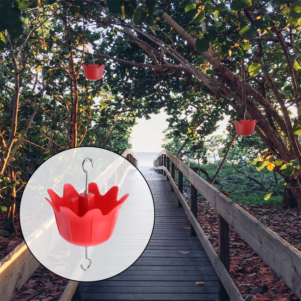 

2pcs Bird Feeder Hanging Holder Hanging Planter Hook Lanterns Hangers (Red)