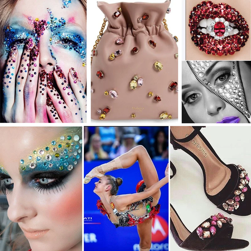 50 шт. нашивки Rivoli для одежды блестящие стразы с плоским основанием круглые