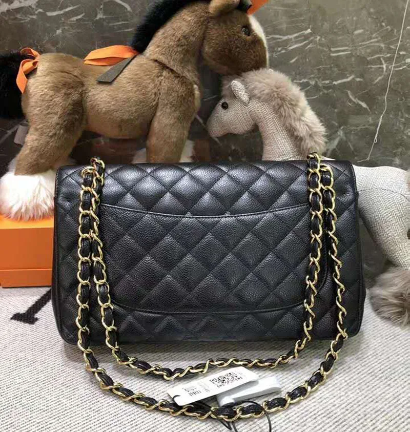 

Luxury ladies shoulderbag fashion design double flap messenger bag high quality leather ladiesbag classic large capacity handbag