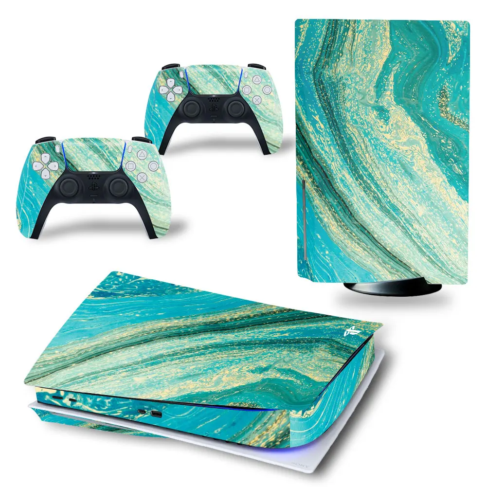 

Новый эффект сыпучего песка для PS5 дисковое издание кожи Стикеры наклейка кожного покрова для Игровые приставки 5 консоли и 2 контроллеры PS5 ...