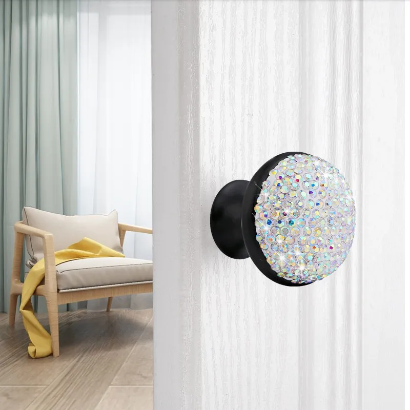 Ручки для шкафа цветные с кристаллами и стразами в форме гриба выдвижные ручки 35