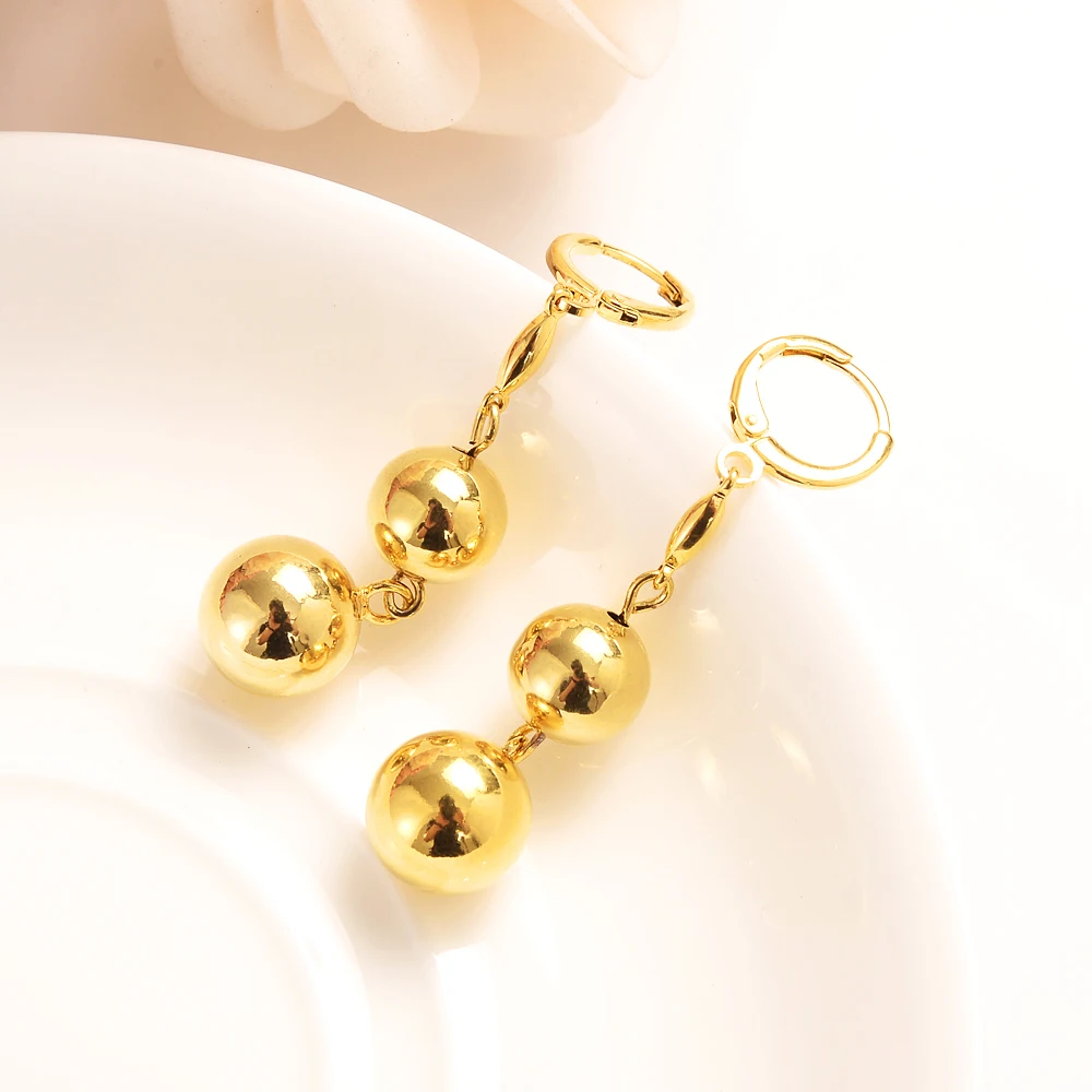 Высококачественные модные женские серьги с золотым наполнителем висячие