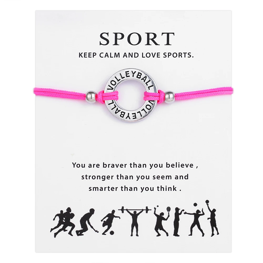 Спортивная серия Серебряный Регулируемый восковой шнур s браслет с кольцом