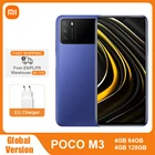 Смартфон POCO M3, экран Глобальная версия дюйма FHD +, 4 Гб 128 ГБ, Восьмиядерный процессор Snapdragon 662, 6000 мАч, тройная камера 48 МП, 6,53 дюйма