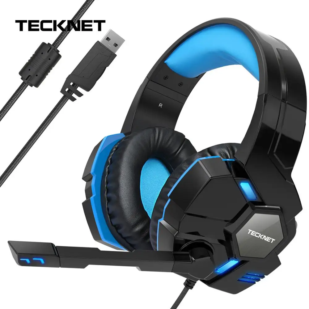 TeckNet игровая гарнитура наушники 3dstereo звук проводные с микрофоном для PS4 телефон