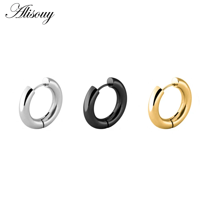 Маленькие серьги-кольца Alisouy из нержавеющей стали для мужчин и женщин 1 пара |