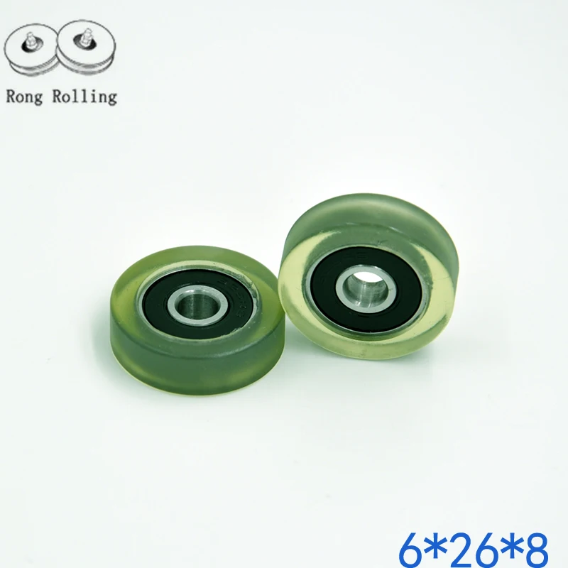 Скользящие шкивы/Ролики/колеса подшипник с полиуретановым резиновым покрытием