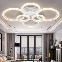 modern led ceiling lamp stepless dimming remote control smart chandelier christmas indoor lights for living room bedroom dining