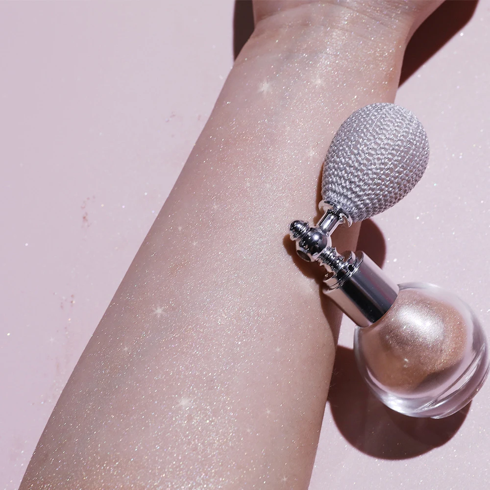 Блестящая пудра спрей для макияжа прессованная рассыпчатая тела и блеск лица