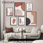 Геометрическая графическая Картина на холсте, современный постер в скандинавском стиле, абстрактная Настенная картина, простота, картина, современный декор для гостиной