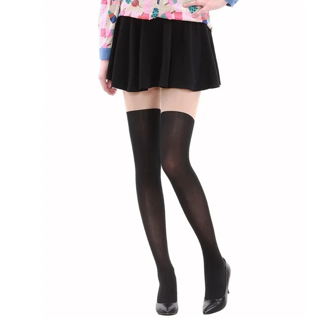 2019 колготки женские весенне-летние пикантные черные тонированные прозрачные