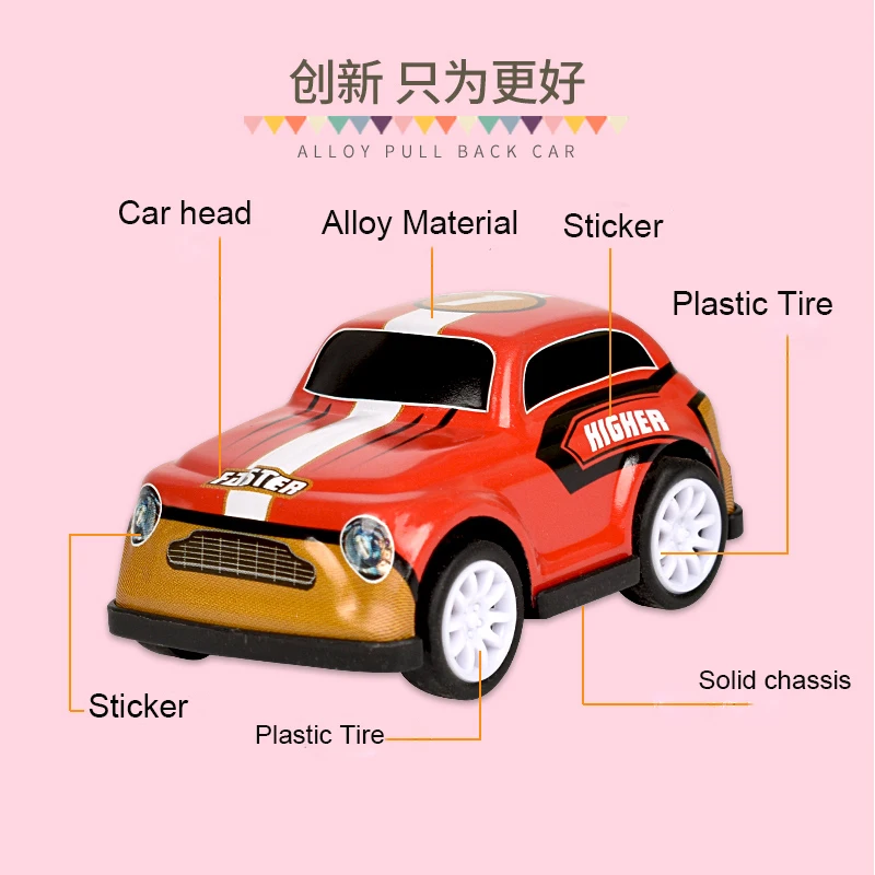 Игрушечный автомобиль игрушечный 8 шт. подарок имитация металлического