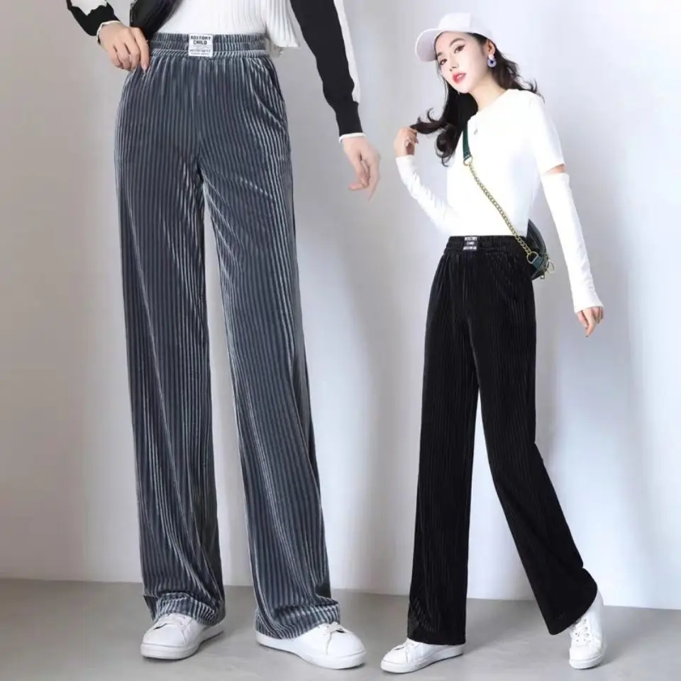 

Women's Simple Versatile Slim Casual Cargo Pants High Waist Falling Down Feeling Women Korean Fashion Plus Size Vintage Factory