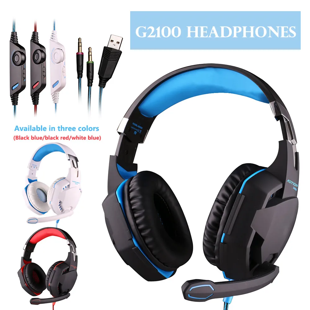 G2100 игровая гарнитура большой светильник микрофон стерео наушники глубокие басы