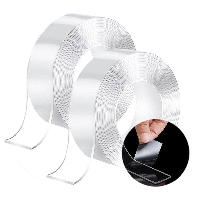 

1/3/5M Transparent Double Sided Tape Nano Traceless Waterproof Tape Cleanable Fixed Carpet Socket Adhesive Bath Tapes Stickers