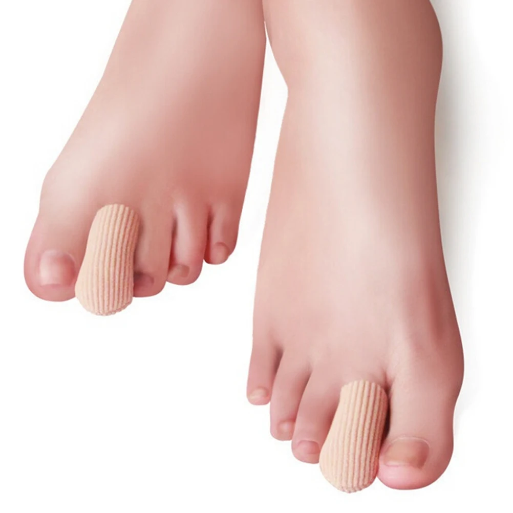 

New 1Pc Finger Toe Separator Cap Protector Cover Sleeves Tube Foot Care Tools Useful Fabric Cover Ribbed Knit Gel