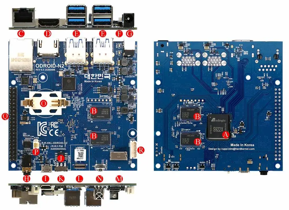 ODROID N2 + с оперативной памятью 4 ГБ для разработчиков S922X|Демонстрационные стенды| |