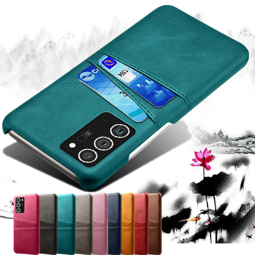 Для Samsung Galaxy Note 20 Ultra 5G S20 S10 Plus тонкие слоты для карт искусственная кожа + чехол ultra 10