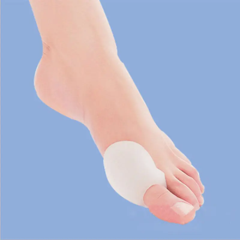 

1pair Silicone Gel Foot Fingers Two Hole Toe Separator Thumb Valgus Protector Bunion Adjuster Hallux Valgus Guard Feet Care