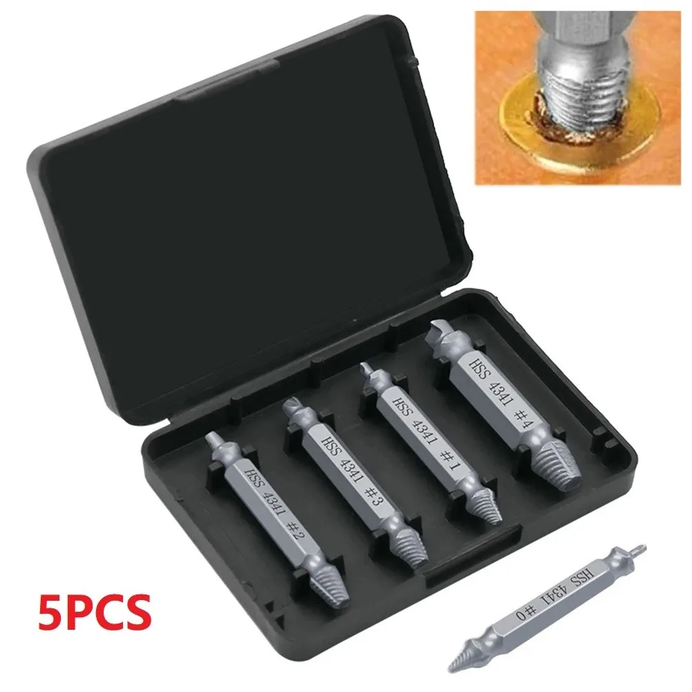 

5PCS Damaged Screw Remover Damage Screw Drill Bits Durable High Quality