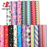 a4 a5 floral print sparkly star fine glitter rainbow iridescent vinyl fauc leather fabric bow craft diy earring material sheets