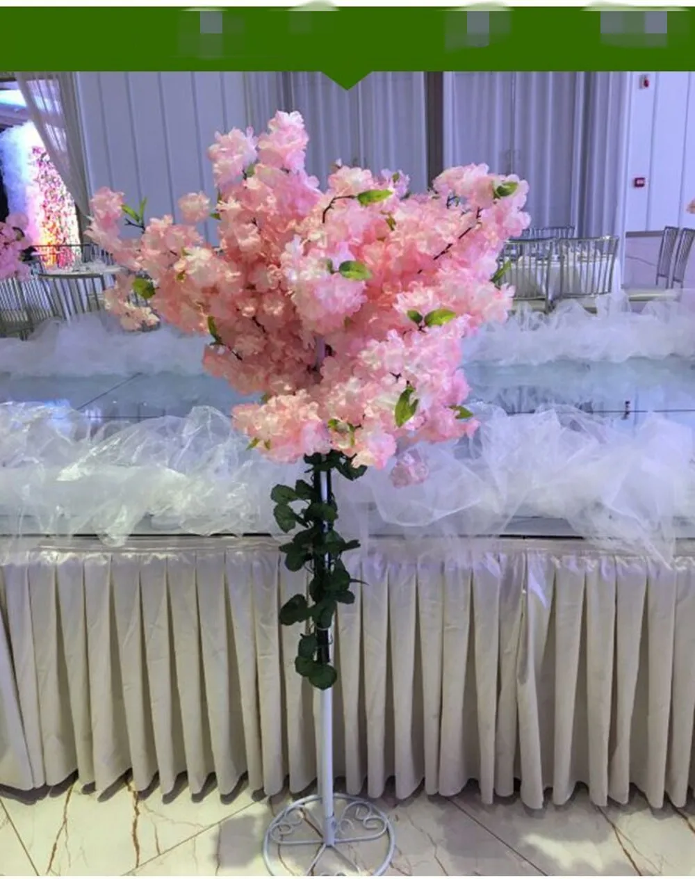 

4 Fork Fake Cherry Blossom Flower Branch Begonia Sakura Tree Stem For Event Wedding Tree Decor Artificial Decorative Flower 4A