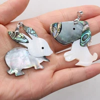 natural stone shell pendant exquisite animal shaped charms for jewelry making charms diy necklace accessory