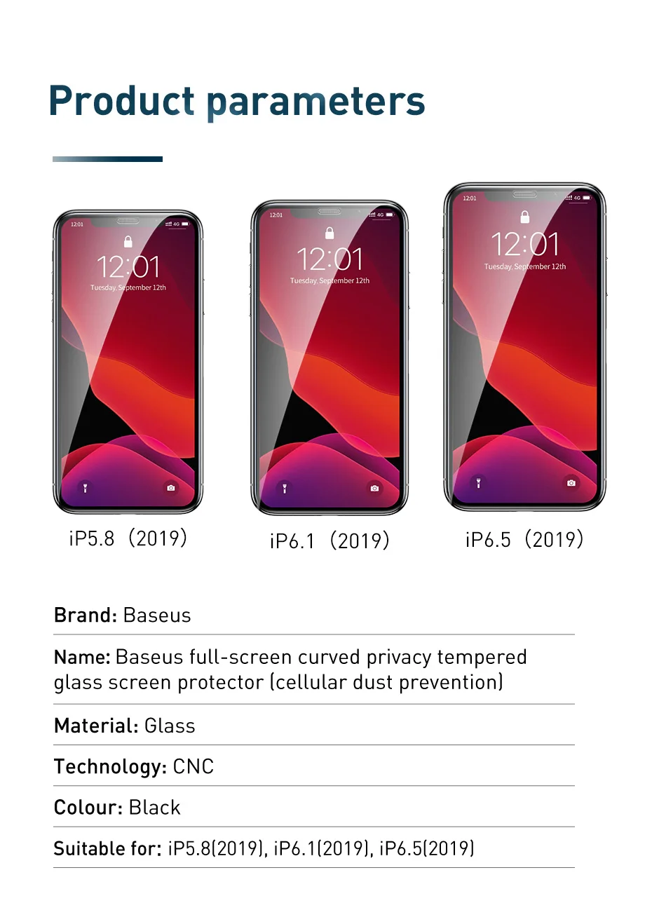 Baseus 0,3 мм защита для экрана для iPhone 11 защитное стекло закаленное стекло для iPhone 11 Pro Max стекло 2 шт. и инструмент