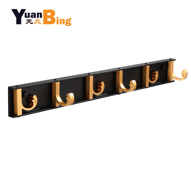 

Space Aluminum Robe Hooks 4-6 Towel Hooks Wall Mounted Clothes Hook Towel Holder Bathroom Hook Bag Hanger