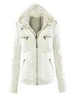 Куртка женская из искусственного меха, белая модная ветровка из искусственной кожи с длинным рукавом, большие размеры 3xl 4xl 5xl 6xl 7xl, зимняя