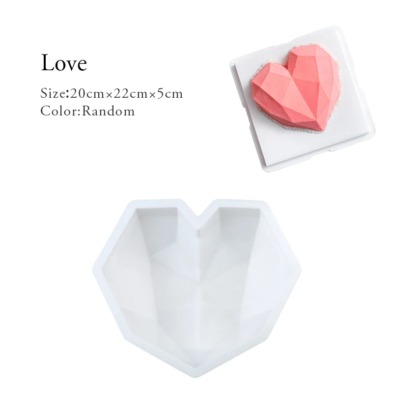 Love 3D силиконовые формы для торта, кухонные формы для выпечки, DIY десерты выпечка, формы для торта, мусса, форма для выпечки, инструменты - Цвет: Love