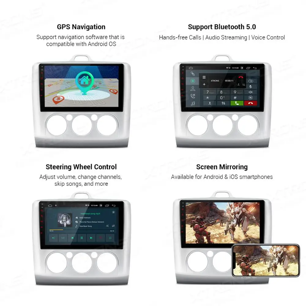 XTRONS 9 ''IPS новейший Android DSP GPS навигатор автомобильный стерео радио плеер для Ford