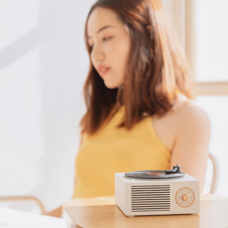 Новый атомный черный клей фонограф беспроводной Bluetooth динамик Ретро Gramophon o