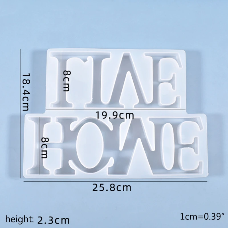 

Crystal Epoxy Resin Mold English Words LIVE HOME Listed Pendant Silicone Mould DIY Crafts Decor Jewelry Making Tool