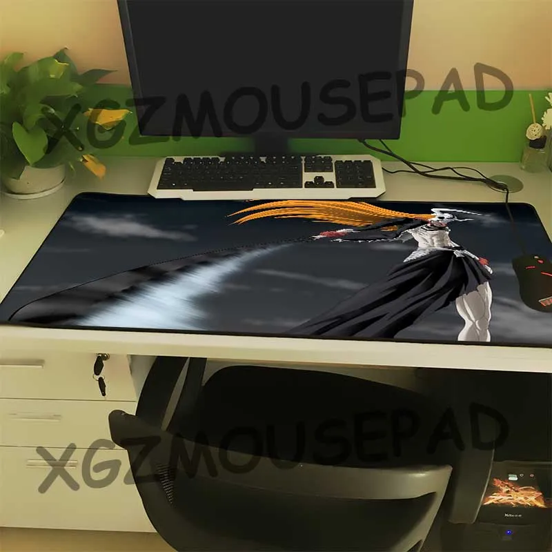 XGZ аниме большой размер игровая мышь замок край комфорт отбеливатель компьютерный стол резиновый коврик череп черный нож нескользящий 60x30