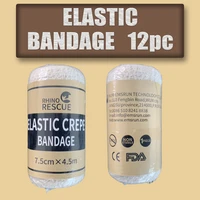 rhino elastic crepe bandage first aid kit gauze wound dressing nursing emergency care bandage outdoor sports treatment 12pcsse