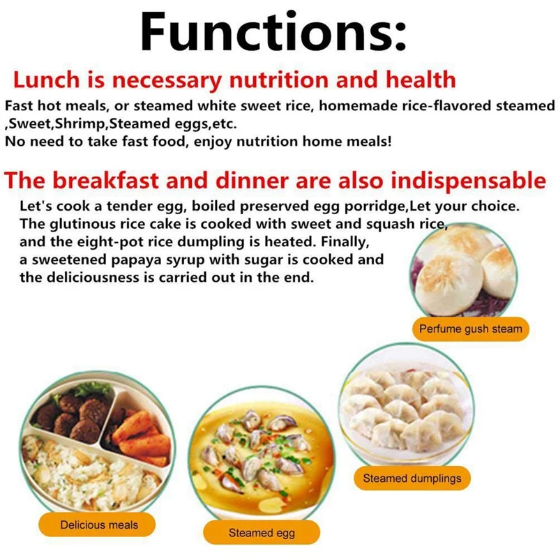 Пароварка для подогрева пищи новая многофункциональная электрическая коробка