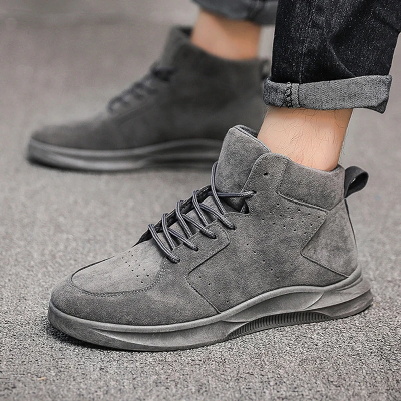 2019 Для мужчин женские зимние ботинки кожаные ботильоны повседневная обувь