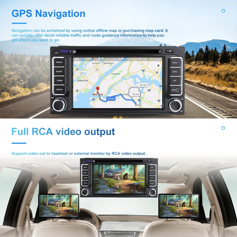 ZLTOOPAI Car Multimedia Player 2 Din For Toyota Universal RAV4 COROLLA CAMRY VIOS HILUX Terios Land Cruiser 100 Auto Radio GPS | Автомобили