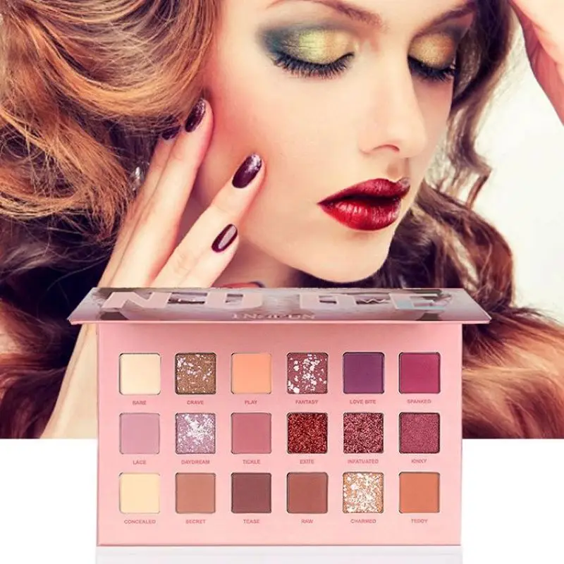 

18 цветов Палитра теней для век матовые мерцающие тени для век стойкие тени для век без пятен палитра макияж тени для век TSLM1